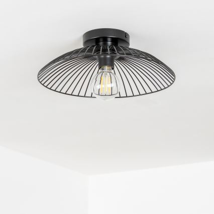 Brilagi - LED prisadený luster CERIA WIRE 1xE27/40W/230V pr. 26 cm čierny