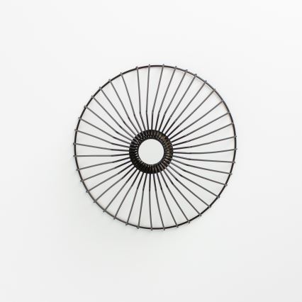 Brilagi - LED prisadený luster CERIA WIRE 1xE27/40W/230V pr. 30 cm čierna/dub