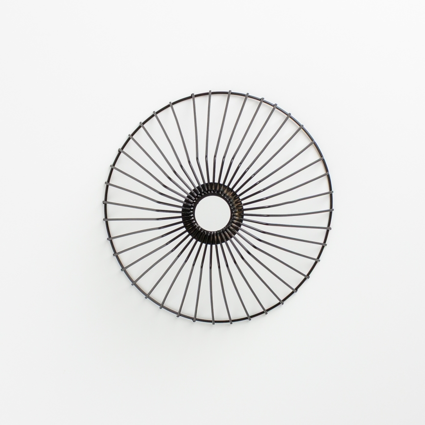 Brilagi - LED prisadený luster CERIA WIRE 1xE27/40W/230V pr. 30 cm čierna/dub