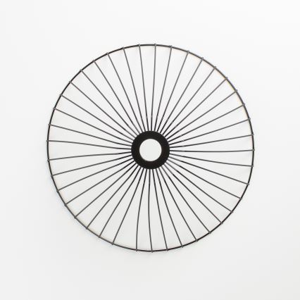 Brilagi - LED Prisadený luster CERIA WIRE 1xE27/40W/230V pr. 45 cm čierna/dub