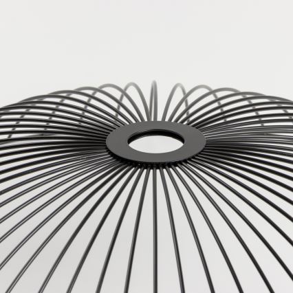 Brilagi - LED Prisadený luster CERIA WIRE 1xE27/40W/230V pr. 60 cm čierna/dub