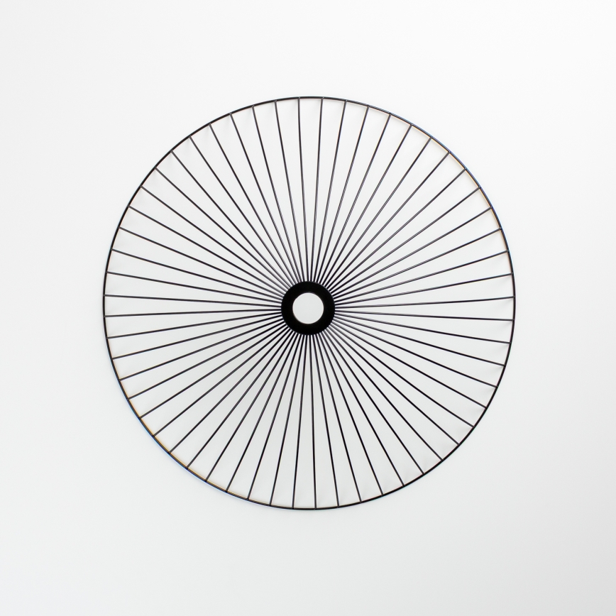 Brilagi - LED Prisadený luster CERIA WIRE 1xE27/40W/230V pr. 60 cm čierna/dub