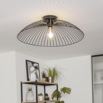 Brilagi - LED prisadený luster CERIA WIRE 1xE27/40W/230V pr. 60 cm čierna