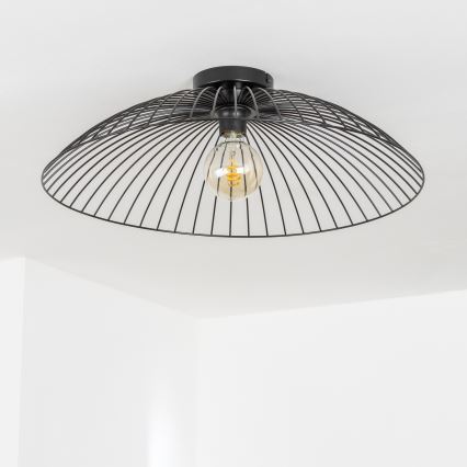 Brilagi - LED prisadený luster CERIA WIRE 1xE27/40W/230V pr. 60 cm čierna