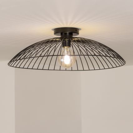 Brilagi - LED prisadený luster CERIA WIRE 1xE27/40W/230V pr. 60 cm čierna