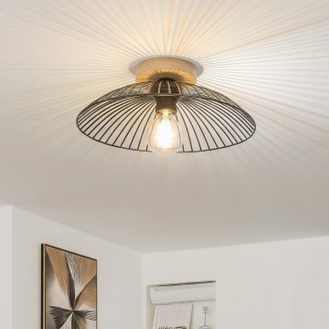 Brilagi - LED prisadený luster CERIA WIRE 1xE27/40W/230V priemer 26 cm čierna/dub