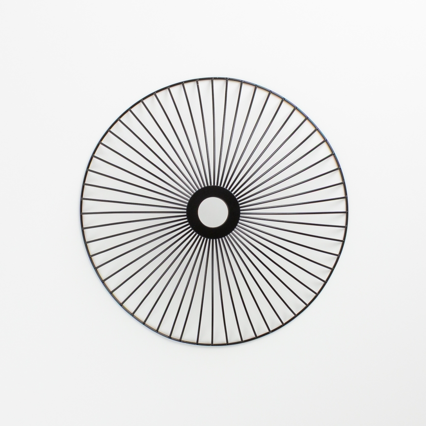 Brilagi - LED prisadený luster CERIA WIRE 1xE27/40W/230V priemer 26 cm čierna/dub