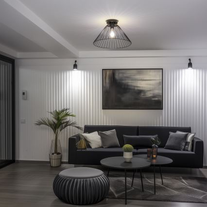 Brilagi - LED prisadený luster CERIA WIRE 1xE27/40W/230V priemer 45 cm čierny