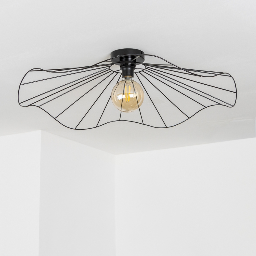 Brilagi - LED prisadený luster CERIA WIRE 1xE27/40W/230V priemer 80 cm čierna