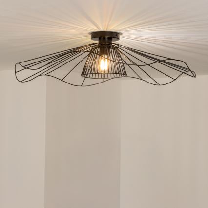 Brilagi - LED prisadený luster CERIA WIRE, 1× E27 (40 W), 230 V, priemer 80 cm, čierna