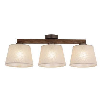 BRILAGI - LED Prisadený luster LATTE 3xE27/15W/230V borovica/béžová