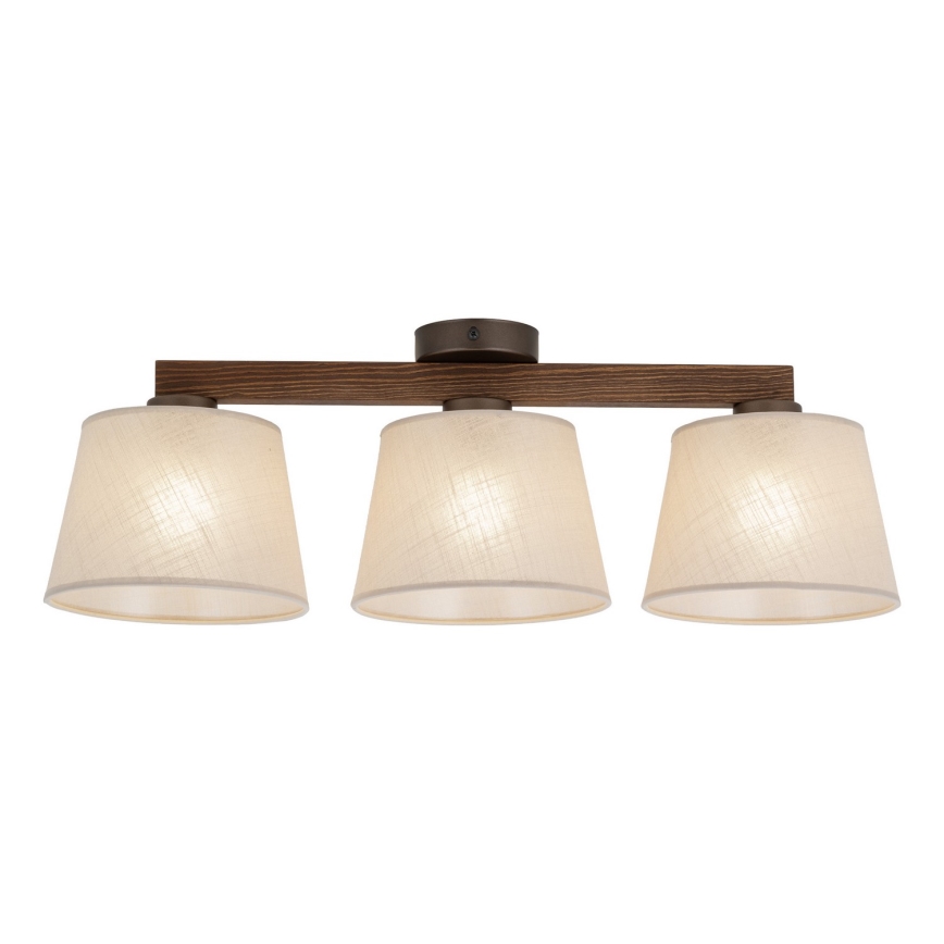 BRILAGI - LED Prisadený luster LATTE 3xE27/15W/230V borovica/béžová