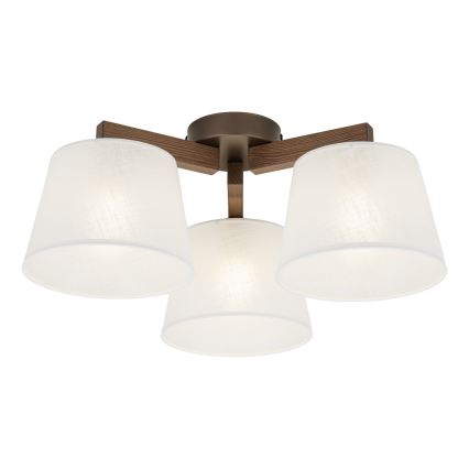 BRILAGI - LED Prisadený luster LATTE 3xE27/15W/230V borovica/biela