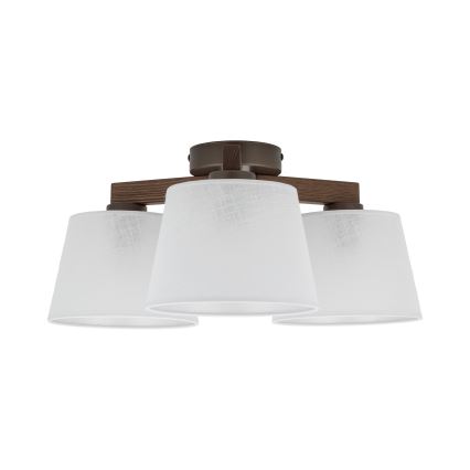 BRILAGI - LED Prisadený luster LATTE 3xE27/15W/230V borovica/biela