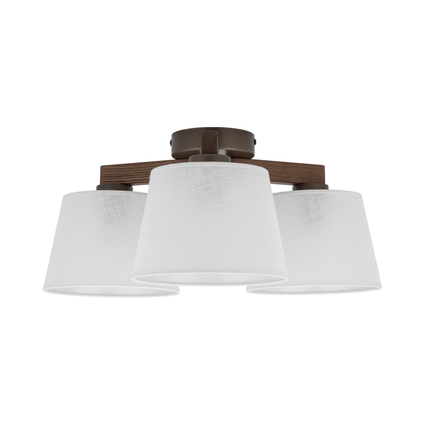 BRILAGI - LED Prisadený luster LATTE 3xE27/15W/230V borovica/biela