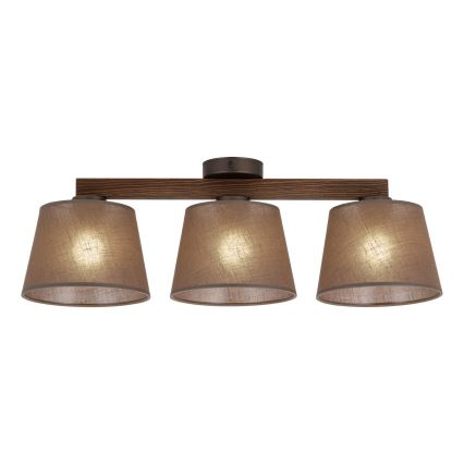 BRILAGI - LED Prisadený luster LATTE 3xE27/15W/230V borovica/hnedá
