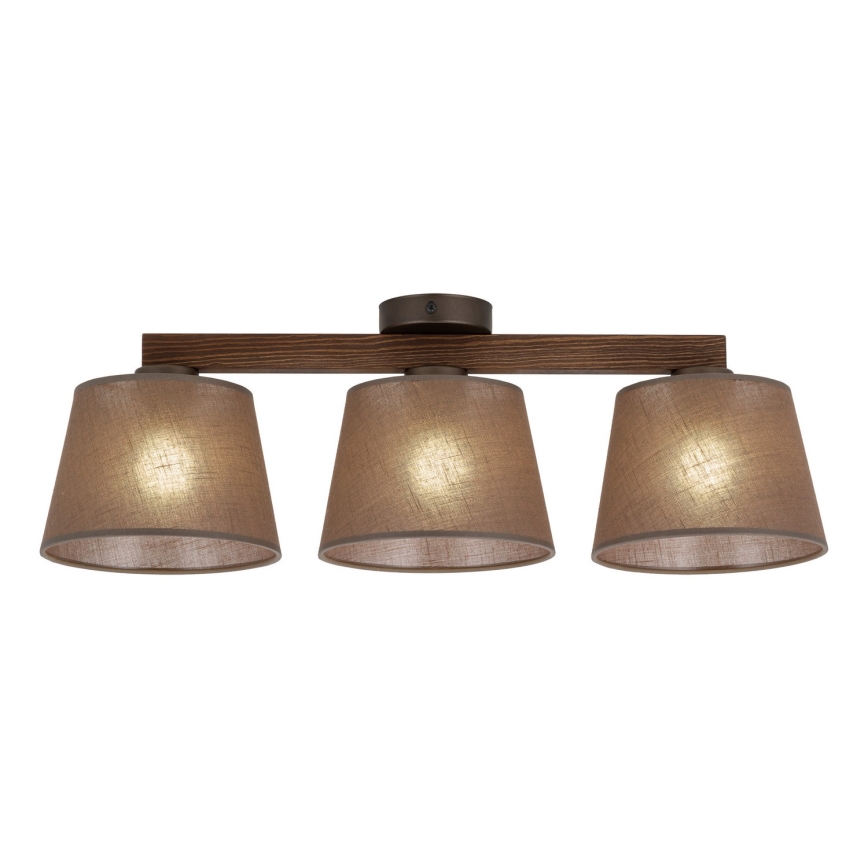 BRILAGI - LED Prisadený luster LATTE 3xE27/15W/230V borovica/hnedá