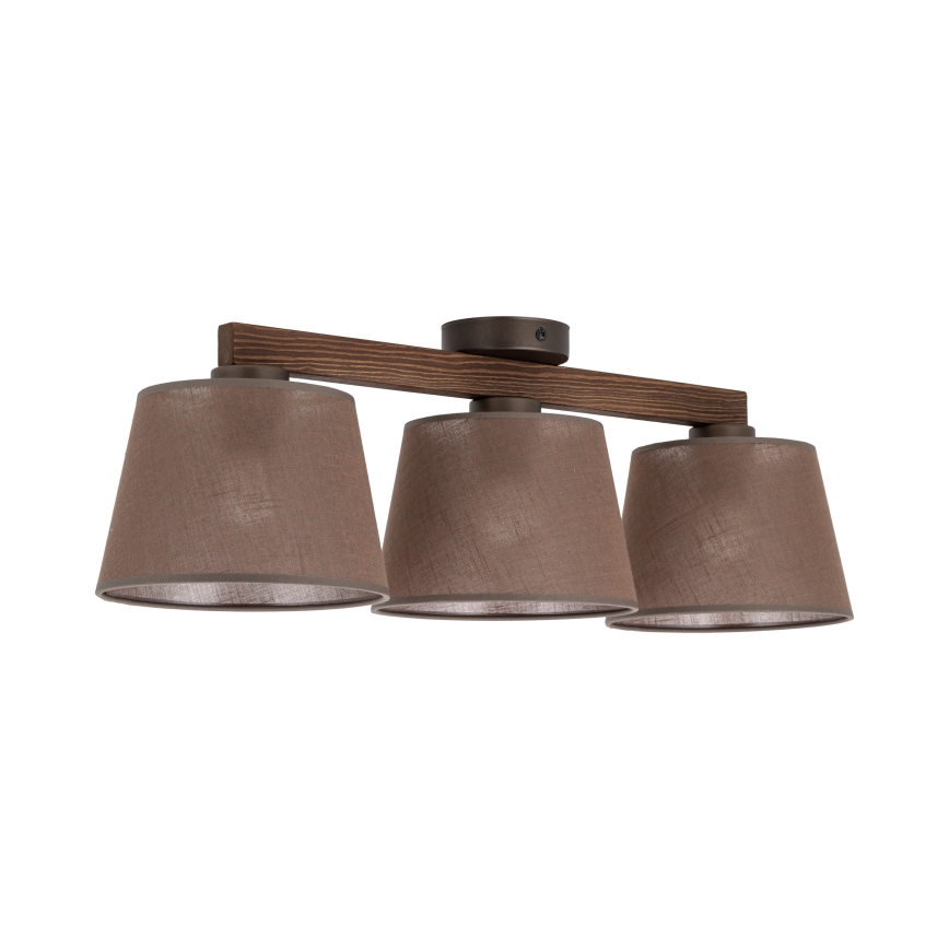 BRILAGI - LED Prisadený luster LATTE 3xE27/15W/230V borovica/hnedá