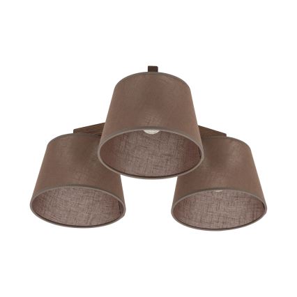 BRILAGI - LED Prisadený luster LATTE 3xE27/15W/230V borovica/hnedá