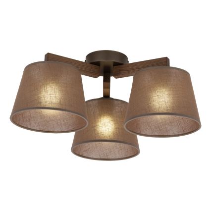 BRILAGI - LED Prisadený luster LATTE 3xE27/15W/230V borovica/hnedá