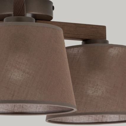 BRILAGI - LED Prisadený luster LATTE 3xE27/15W/230V borovica/hnedá