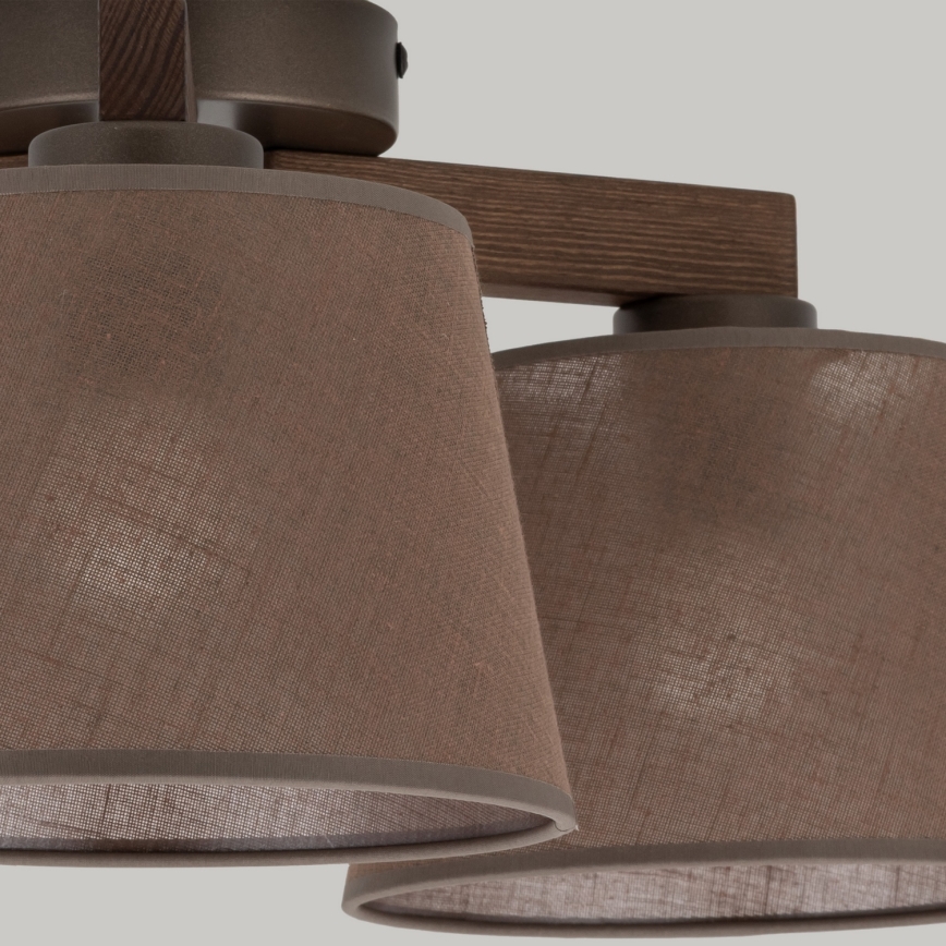 BRILAGI - LED Prisadený luster LATTE 3xE27/15W/230V borovica/hnedá