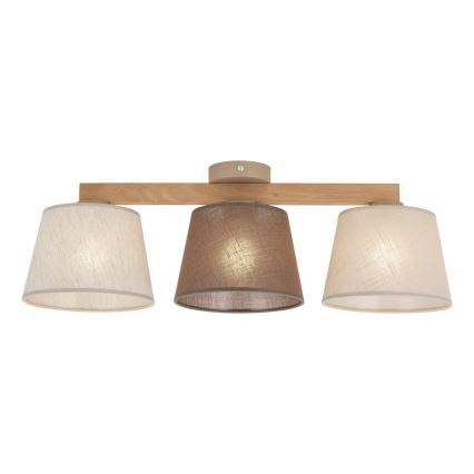 BRILAGI - LED Prisadený luster LATTE 3xE27/15W/230V borovica/mix