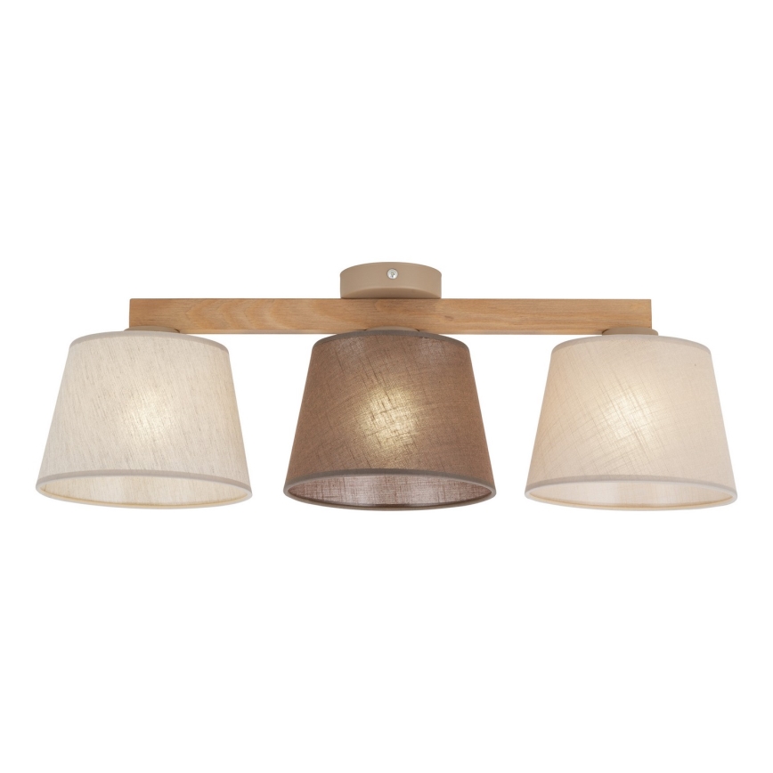 BRILAGI - LED Prisadený luster LATTE 3xE27/15W/230V borovica/mix