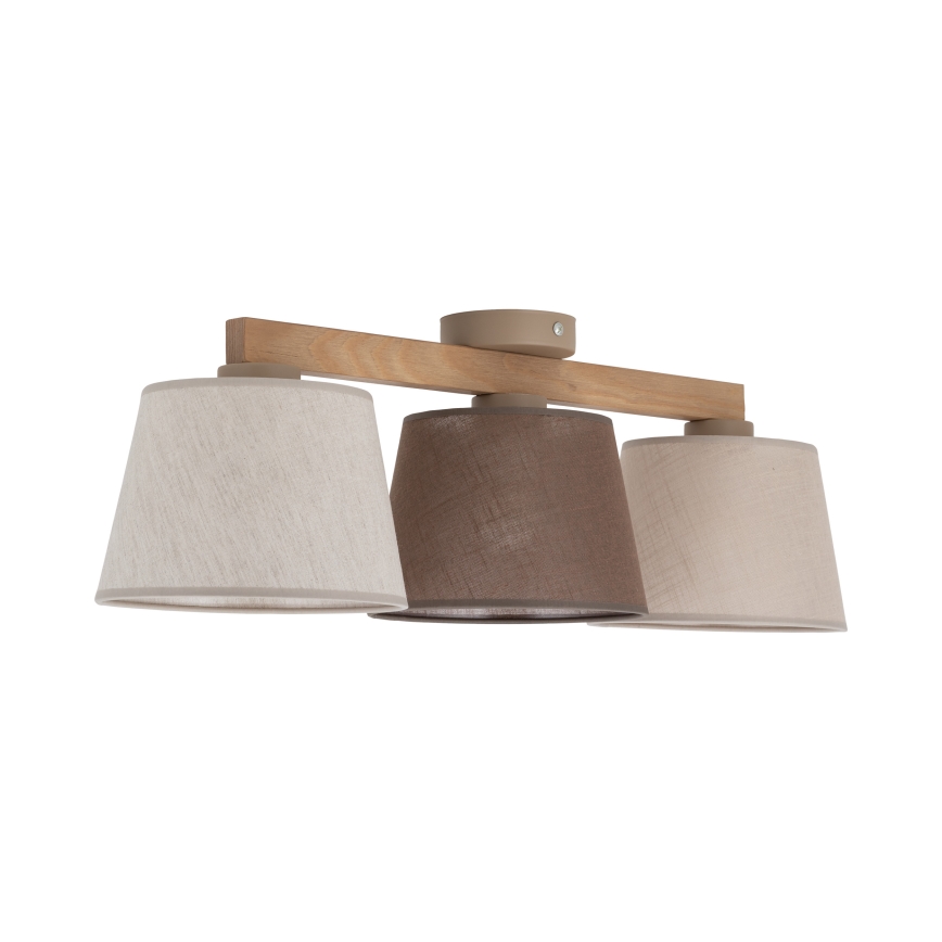 BRILAGI - LED Prisadený luster LATTE 3xE27/15W/230V borovica/mix