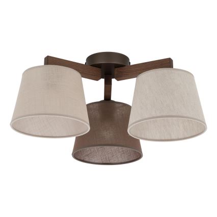 BRILAGI - LED Prisadený luster LATTE 3xE27/15W/230V borovica/mix