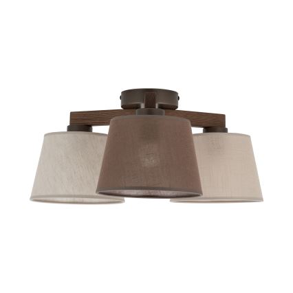 BRILAGI - LED Prisadený luster LATTE 3xE27/15W/230V borovica/mix
