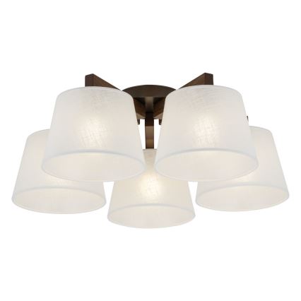 BRILAGI - LED Prisadený luster LATTE 5xE27/15W/230V borovica/biela