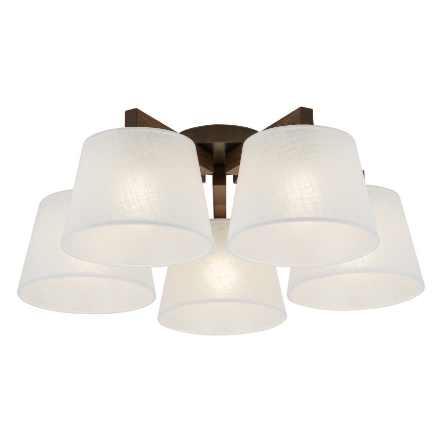 BRILAGI - LED Prisadený luster LATTE 5xE27/15W/230V borovica/biela