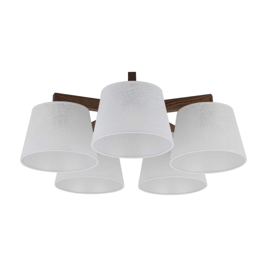 BRILAGI - LED Prisadený luster LATTE 5xE27/15W/230V borovica/biela