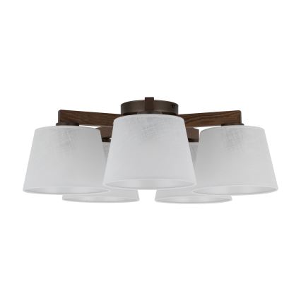BRILAGI - LED Prisadený luster LATTE 5xE27/15W/230V borovica/biela