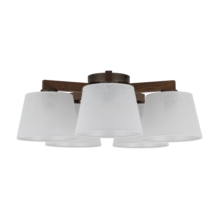 BRILAGI - LED Prisadený luster LATTE 5xE27/15W/230V borovica/biela