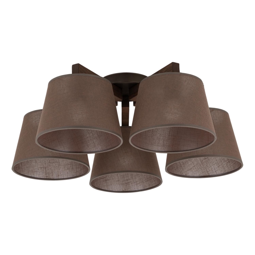 BRILAGI - LED Prisadený luster LATTE 5xE27/15W/230V borovica/hnedá