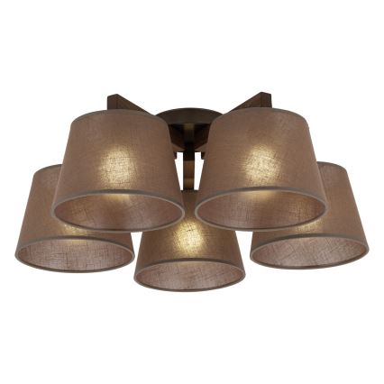 BRILAGI - LED Prisadený luster LATTE 5xE27/15W/230V borovica/hnedá