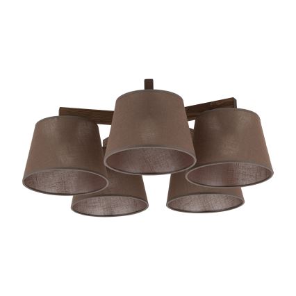 BRILAGI - LED Prisadený luster LATTE 5xE27/15W/230V borovica/hnedá