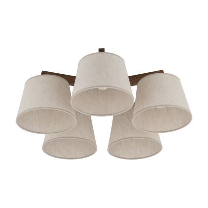 BRILAGI - LED Prisadený luster LATTE 5xE27/15W/230V borovica/krémová