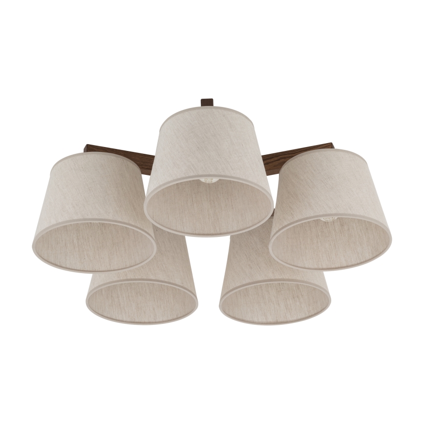BRILAGI - LED Prisadený luster LATTE 5xE27/15W/230V borovica/krémová