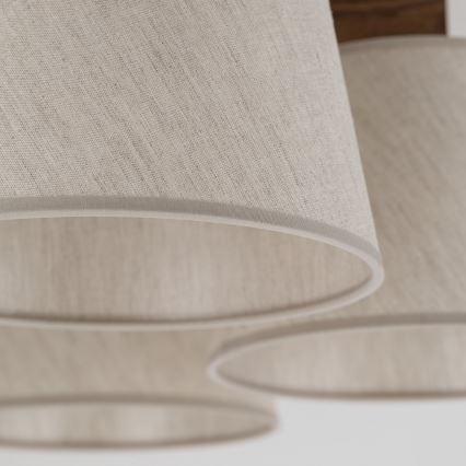 BRILAGI - LED Prisadený luster LATTE 5xE27/15W/230V borovica/krémová