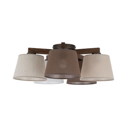 BRILAGI - LED Prisadený luster LATTE 5xE27/15W/230V borovica/mix