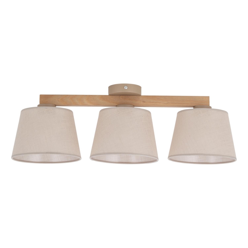 BRILAGI - LED prisadený luster LATTE SABIA 3xE27/15W/230V borovica/béžová