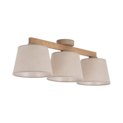 BRILAGI - LED prisadený luster LATTE SABIA 3xE27/15W/230V borovica/béžová