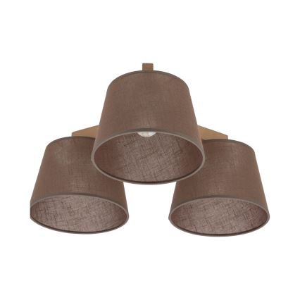 BRILAGI - LED Prisadený luster LATTE SABIA 3xE27/15W/230V borovica/hnedá