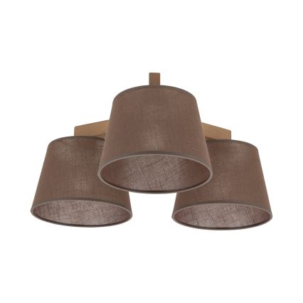 BRILAGI - LED Prisadený luster LATTE SABIA 3xE27/15W/230V borovica/hnedá