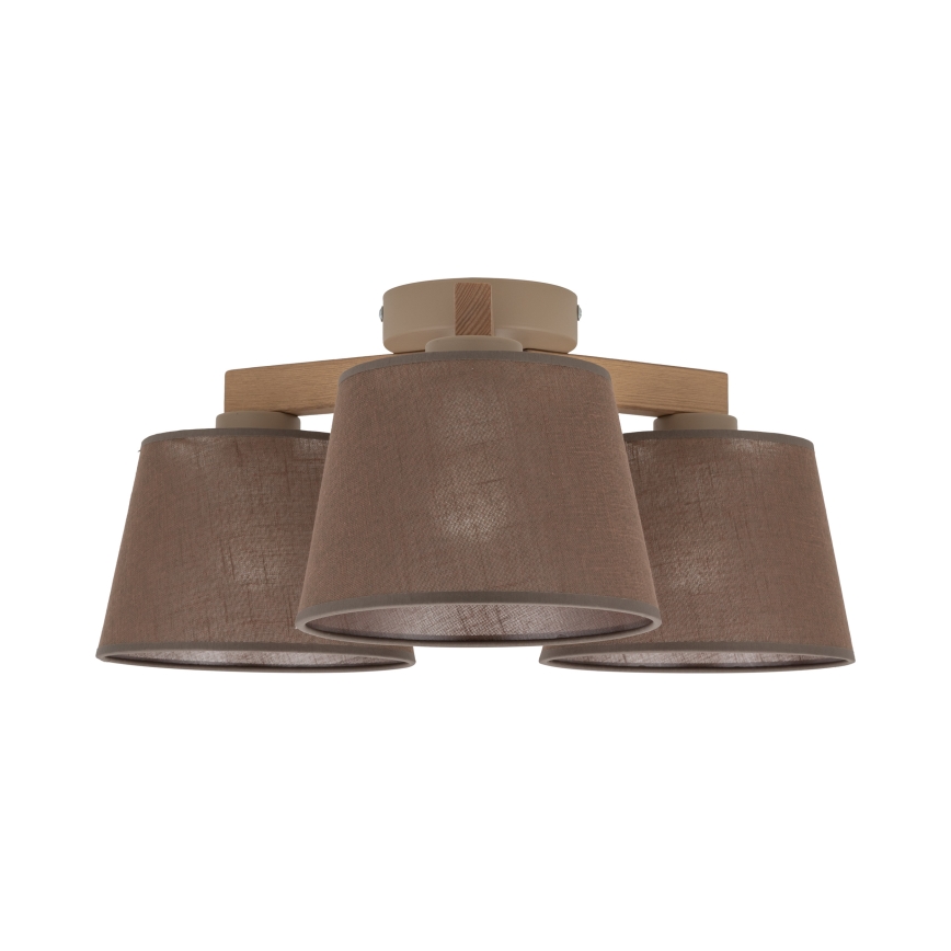 BRILAGI - LED Prisadený luster LATTE SABIA 3xE27/15W/230V borovica/hnedá