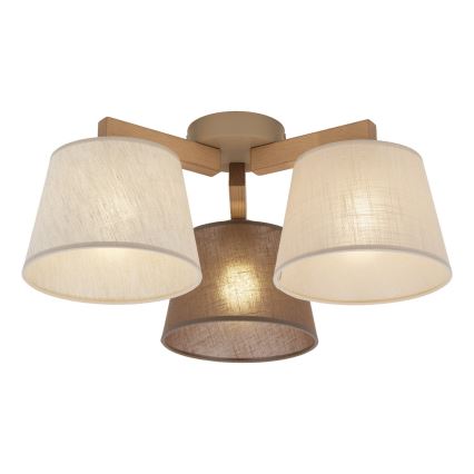 BRILAGI - LED Prisadený luster LATTE SABIA 3xE27/15W/230V borovica/mix