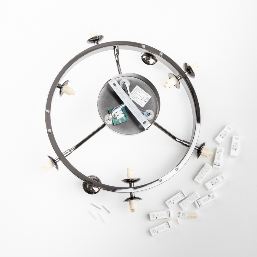 Brilagi - LED Prisadený luster MILLA 10xG9/3W/230V čierny chróm/dymová